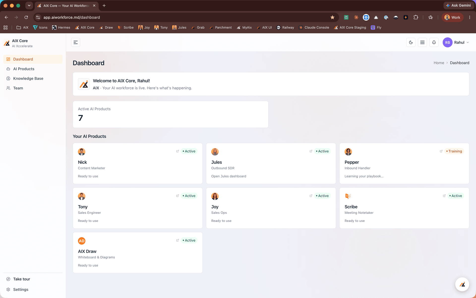 Workforce dashboard